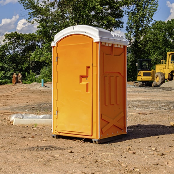 how often are the portable restrooms cleaned and serviced during a rental period in Surry ME